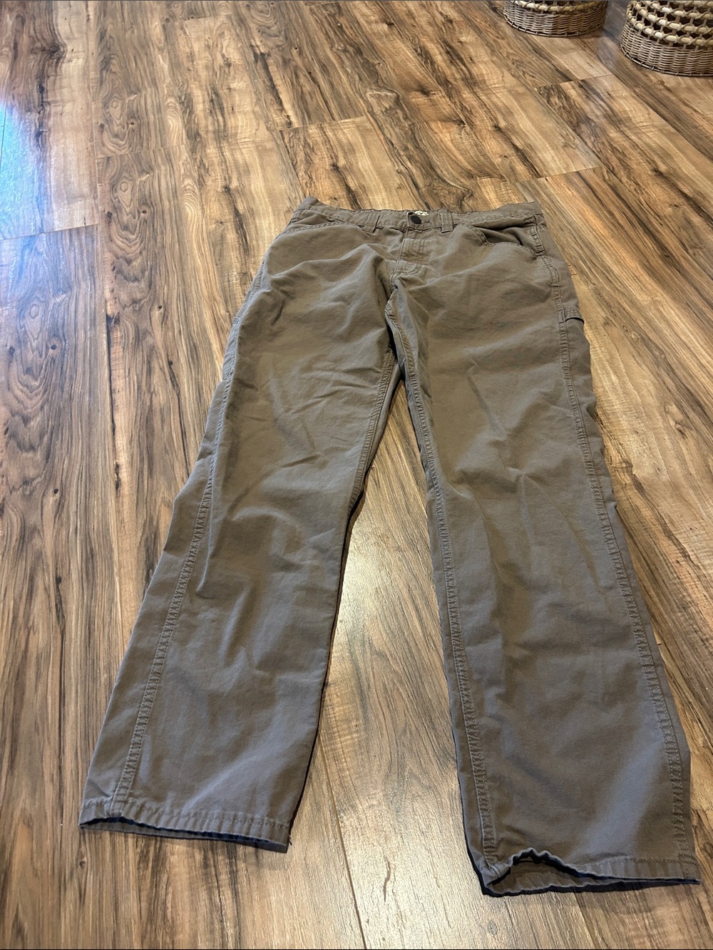 Men's Casual Straight-Leg Pants in Brown